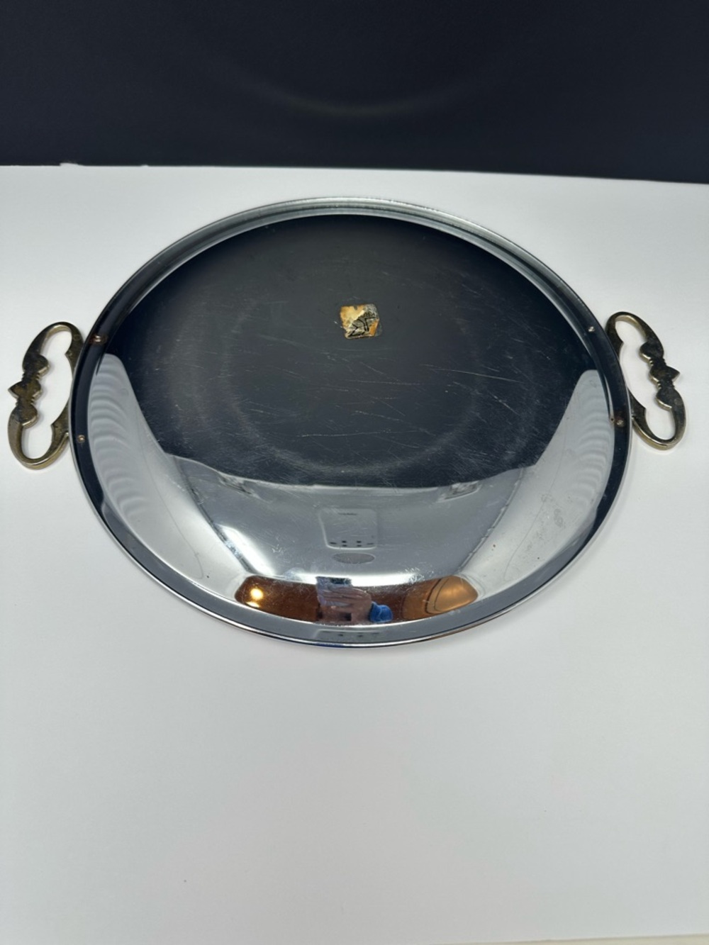 Vintage Kromex 13" Aluminum Handled Serving Tray Vogue Line A4 - Picture 3 of 6